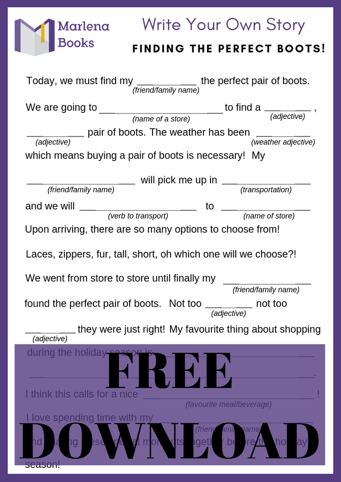 The Perfect Boots Mad Lib Free Download!