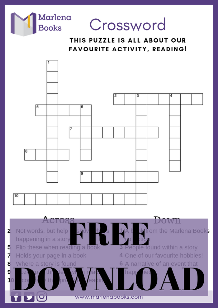 Marlena Books Crossword Free Download!