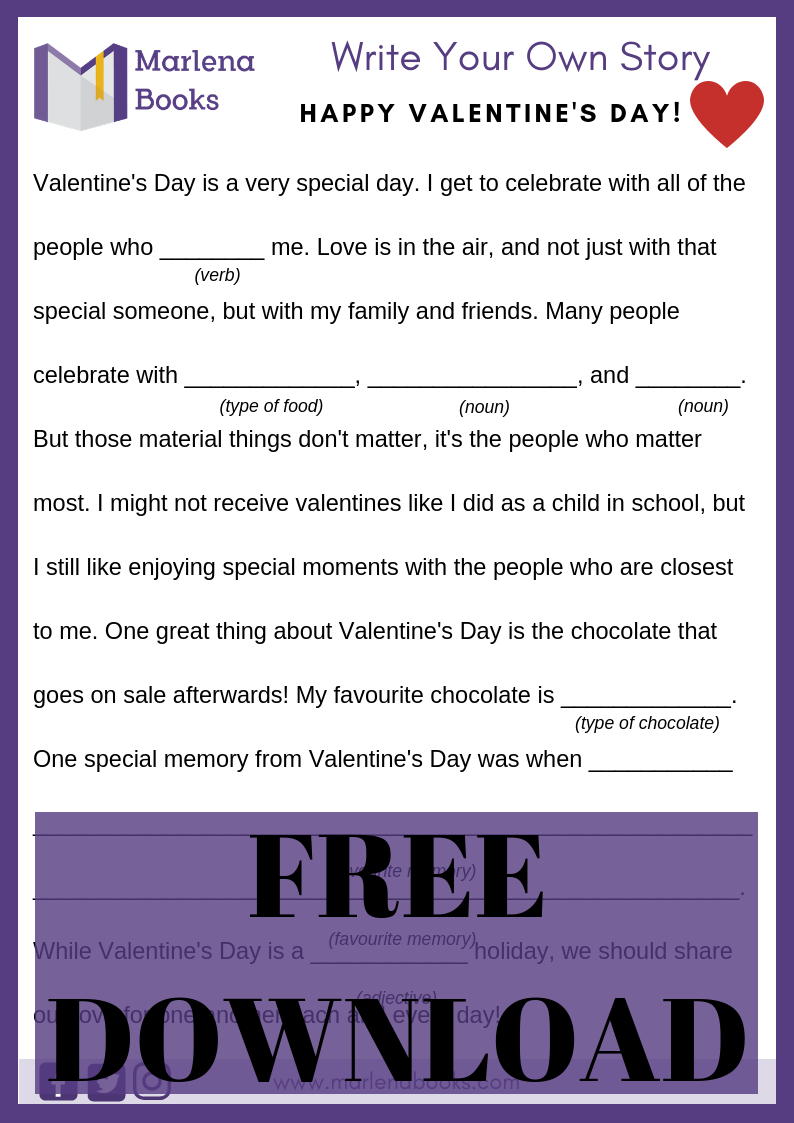 Valentine's Day Mad Lib Free Download!